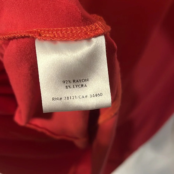 Eileen Fisher Coral Cut Out Back Sleeveless Stretch Shift Dress - Picture 7 of 7